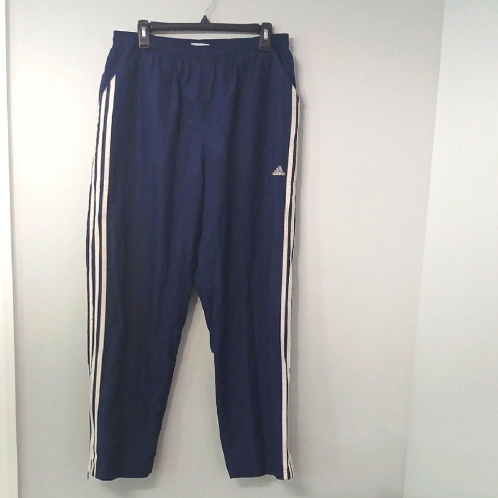 Adidas vintage Unisex Blue Track Pants, ( Windbreaker)Sz Large pre-owned